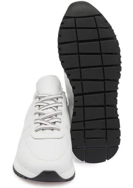 Beyaz Hakiki Deri Erkek Sneaker - E24I1AY56617-A26