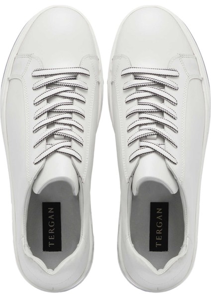 Beyaz Hakiki Deri Erkek Sneaker - E24I1AY56616-A26