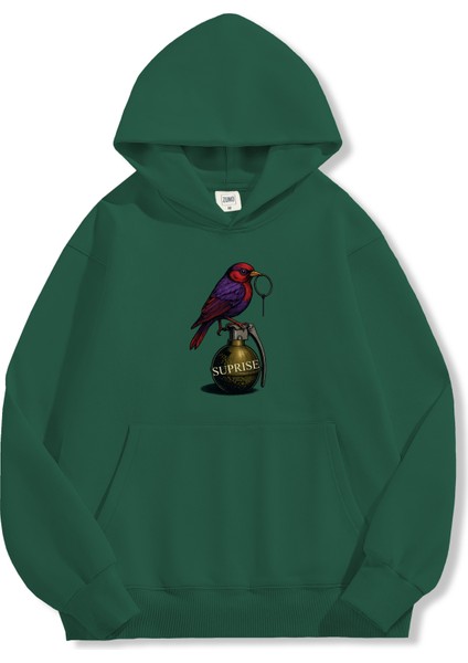 Unisex Sweatshirt Oversize Hoodie Surprise Bird fırsatları