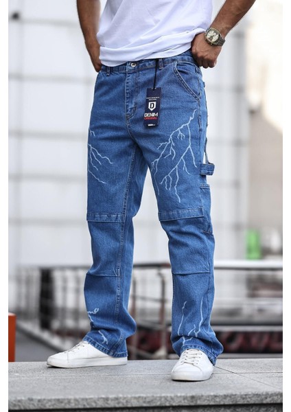Erkek Kargo Cep Baggy Pantolon