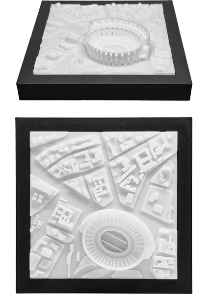 Italya Roma Colosseum Kolezyum Minyatür Duvar ve Masa Dekorasyonu Üç Boyutlu Mini Tablo