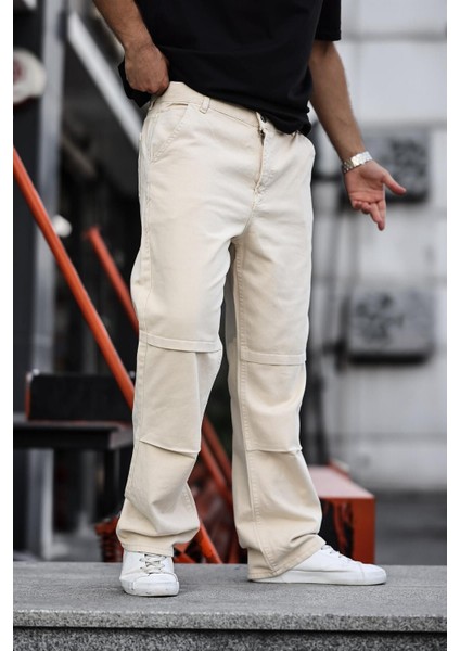 Erkek Kargo Cep Baggy Pantolon