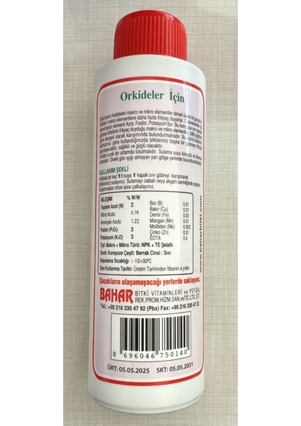 Bitki Besinleri Orkide Bitkisi Için fiyatları