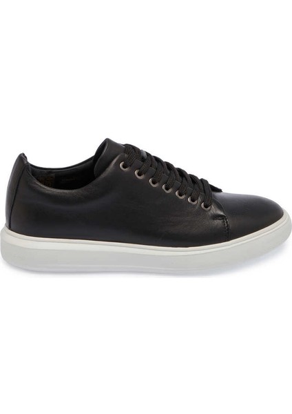 Siyah Hakiki Deri Erkek Sneaker - E24I1AY56625-A23