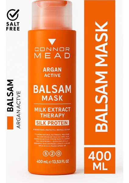 Argan Active Balsam Mask Milk Extract Brazilline Hair Care