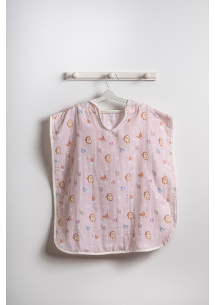 %100 Pamuk Muslin Bebek Panço – Kapüşonlu 12-24 Ay Büyülü Bahçe Koleksiyonu