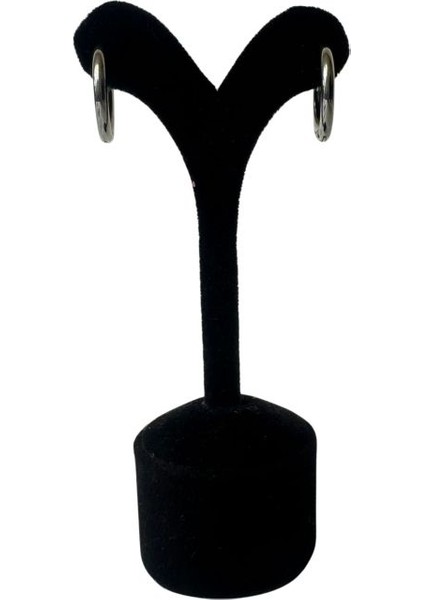 5601 6’lı Gümüş Renk Paslanmaz Çelik Halka 3 Boy Küpe Seti modelleri