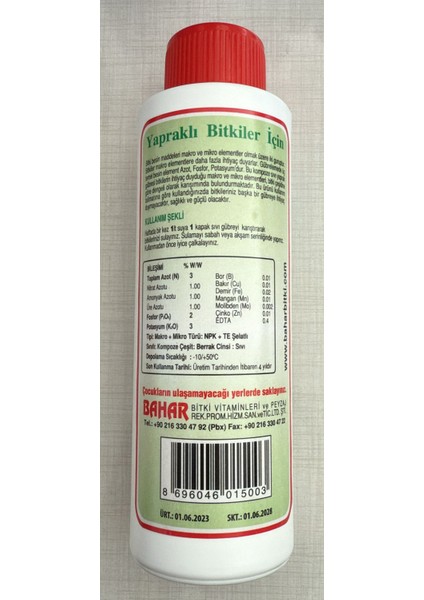 Bitki Besinleri Yapraklı Bitkiler Için fiyatları