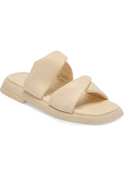 Bej Hakiki Deri Kadın Terlik - K24Y1TR67130-T5L indirimleri
