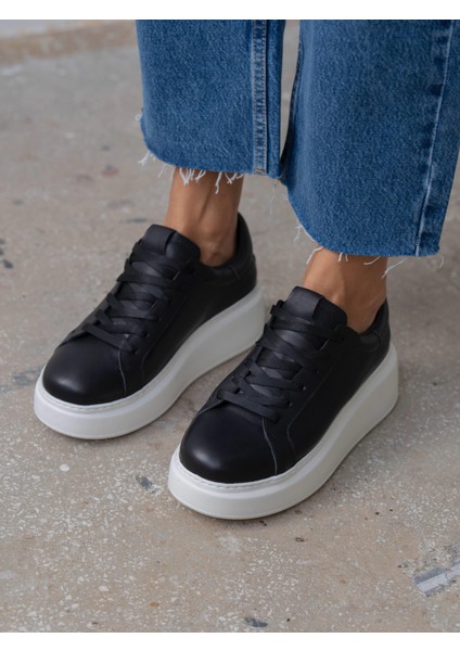 Varen Siyah Hakiki Deri Kadın Spor Ayakkabi fırsatları