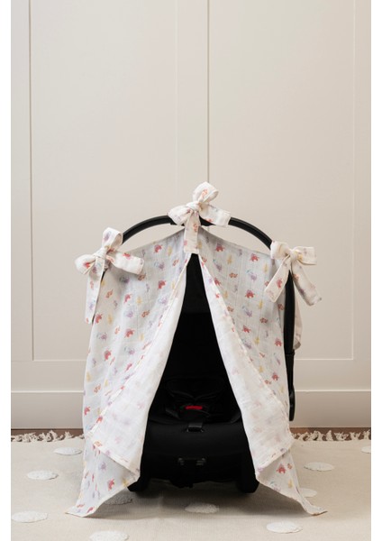 %100 Pamuk Muslin Puset Örtüsü – Atlantis Koleksiyonu 110X70 cm Fiyonklu fiyatları