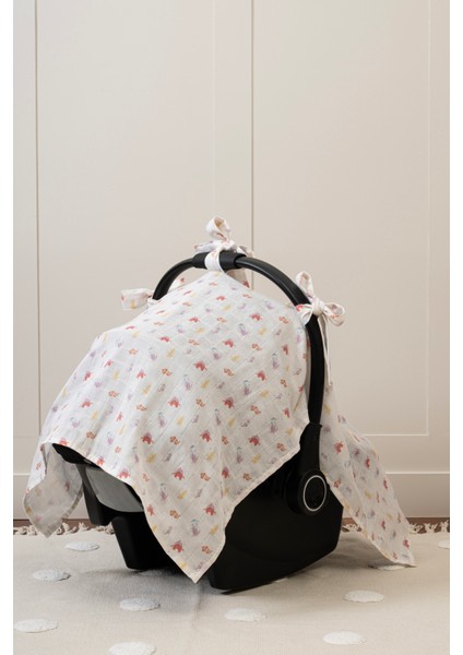 %100 Pamuk Muslin Puset Örtüsü – Atlantis Koleksiyonu 110X70 cm Fiyonklu modelleri