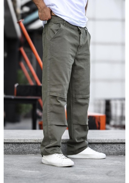 Erkek Kargo Cep Baggy Pantolon