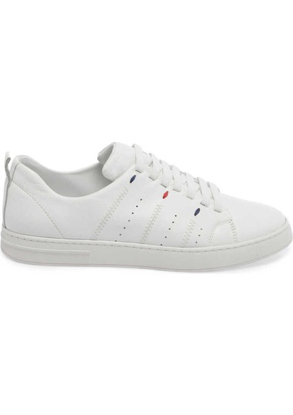 Beyaz Hakiki Deri Erkek Sneaker - E24I1AY56635-A26