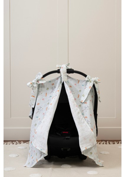 %100 Pamuk Muslin Puset Örtüsü – Atlantis Koleksiyonu 110X70 cm Fiyonklu fiyatları