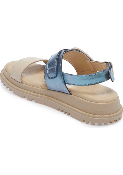 Bej Hakiki Deri Kadın Sandalet - K24Y1SN67141-A25