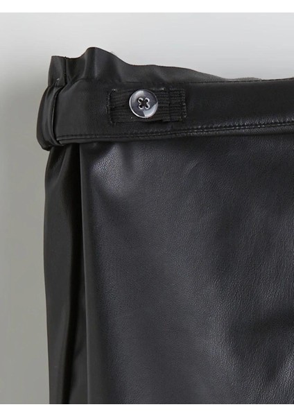 Deri Görünümlü Kız Çocuk Şort Etek ve Külotlu Çorap (W5) modelleri