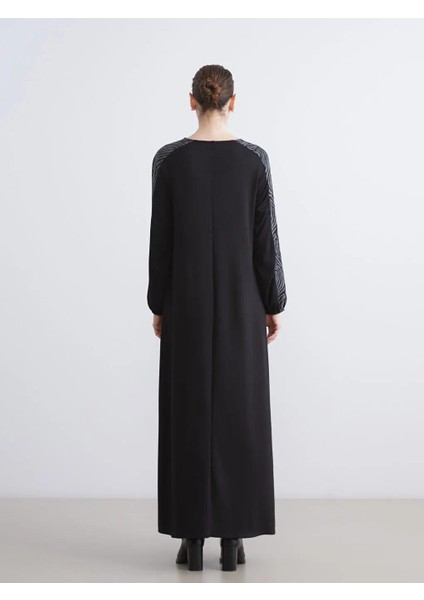 Büyük Beden Bisiklet Yaka Desenli Elbise (W5) indirimleri