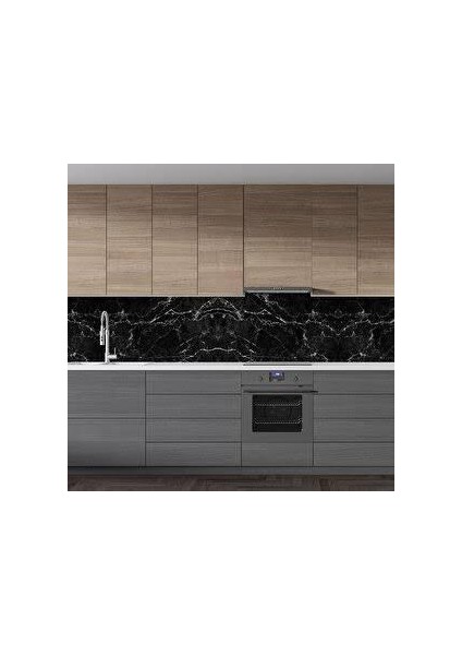 Siyah Mermer Desenli Yapışkanlı Kaplama Kağıdı 5 Metre indirimleri