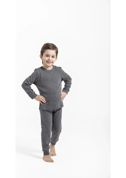 Oıl Company Buğz Unisex Antrasit Termal Çocuk Içlik Takım