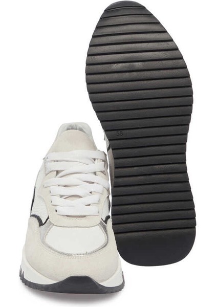 Gri Hakiki Deri Kadın Sneaker - K24I1AY67135-C11