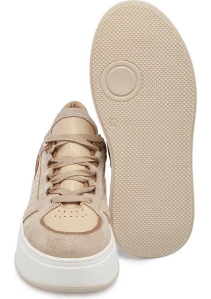 Vizon Hakiki Deri Kadın Sneaker - K24I1AY67133-A02