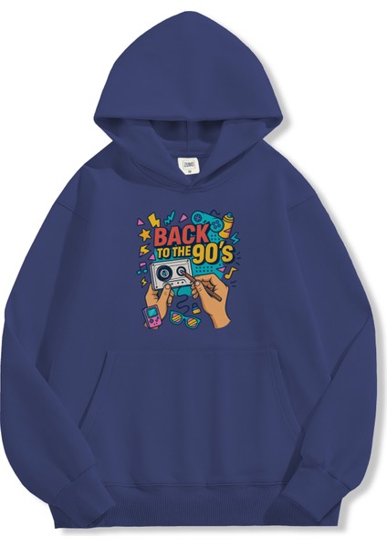 Unisex Sweatshirt Oversize Hoodie Back To The 90’s fırsatları