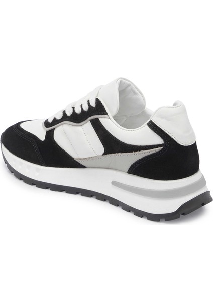 Siyah Hakiki Deri Kadın Sneaker - K24I1AY67136-A01