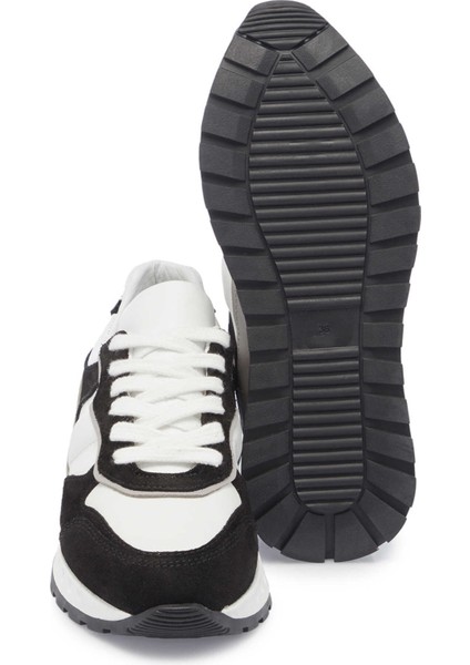 Siyah Hakiki Deri Kadın Sneaker - K24I1AY67136-A01