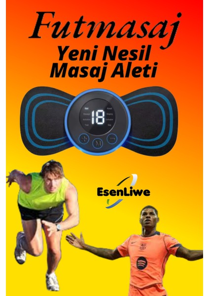 Ems Boyun Omuz Kol Sırt Elektrikli Masaj Bantı Kas Stimülatörü 8 Modlu Mini Şarjlı Kelebek LCD Ekran fırsatları