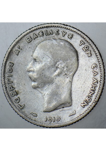 Yunanistan 1 Drahmi 1910 Gümüş. 4,85 Gr. fiyatları