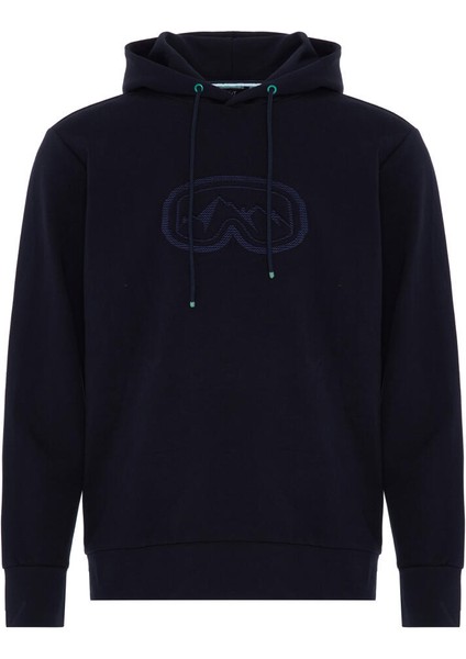 Erkek Lacivert Pamuk Dokulu Regular Fit Sweatshirt