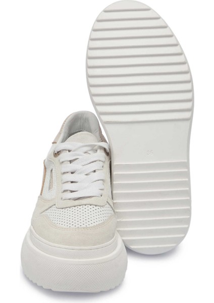 Beyaz Hakiki Deri Kadın Sneaker - K24I1AY67134-A26
