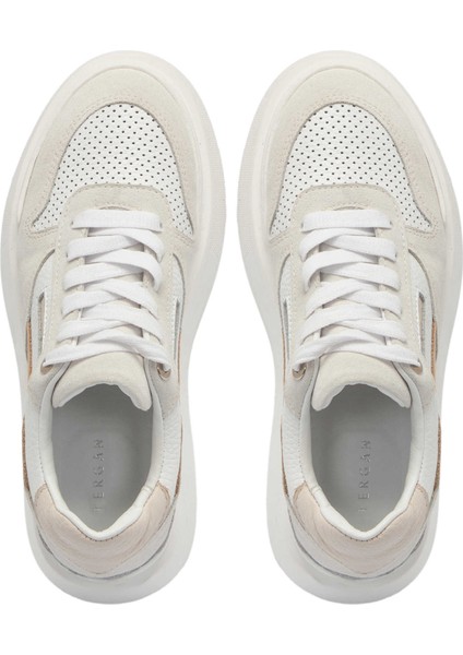 Beyaz Hakiki Deri Kadın Sneaker - K24I1AY67134-A26