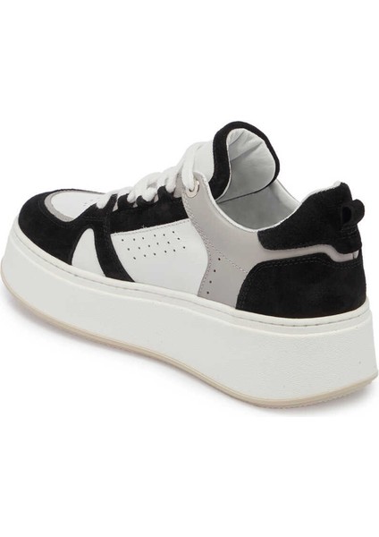 Siyah Hakiki Deri Kadın Sneaker - K24I1AY67133-A01