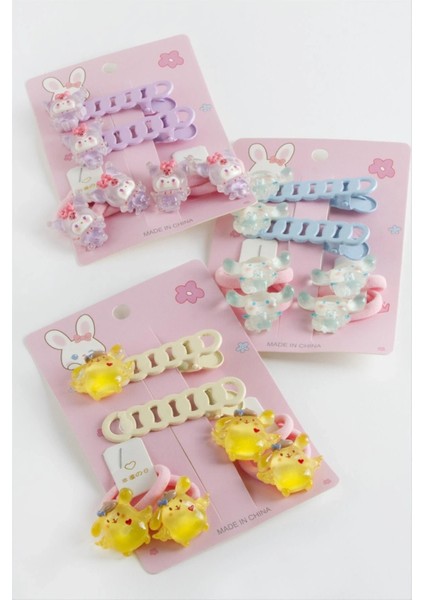 Buğz Karışık Pens Lastikli Toka 6 Adet