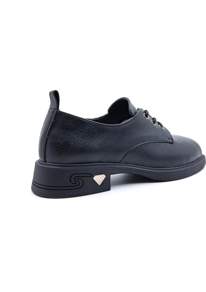 T6095 Bağcıklı Oxford Tarz Günlük Siyah Kadın Ayakkabı modelleri