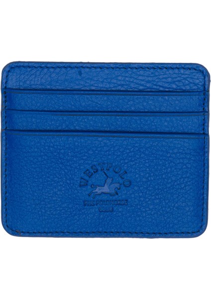 Unisex Süper Slim Para Bölmeli Hakiki Deri Ince Kartlık Cüzdan 6 Bölmeli - Saks Mavi modelleri