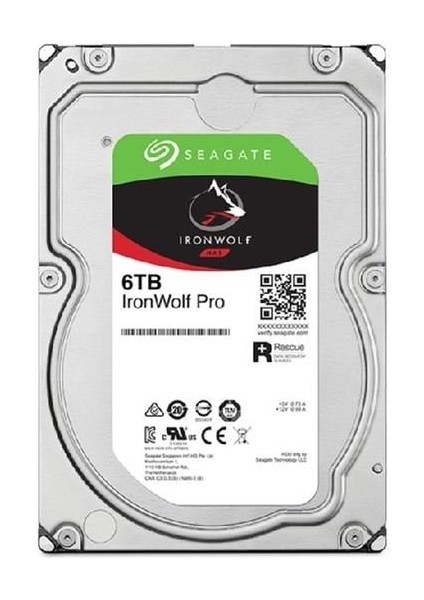 6tb Ironwolf Pro ST6000NT001 7200 Rpm 256MB Sata-3 Nas Diski