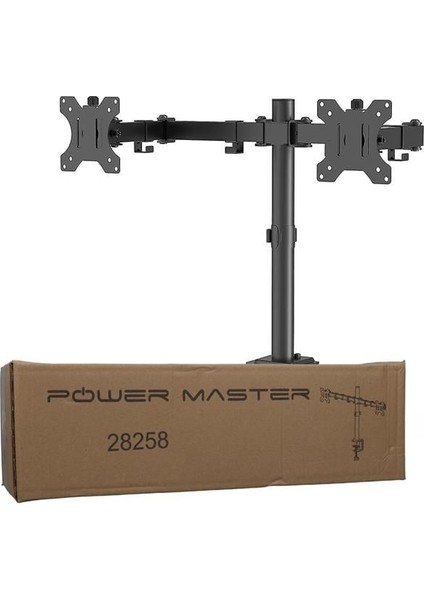 PM-052 13-27'' Mekanik Çift Kol Lcd-Led Monitör Tutucu Masa Stand Askı Aparatı
