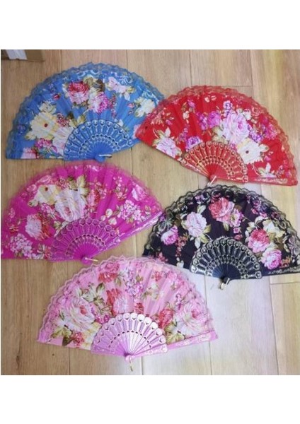 Yelpaze Plastik Karışık Renkli 12 Adet