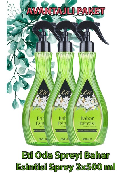 Oda Spreyi Bahar Esintisi Sprey 500 ml 3 Adet