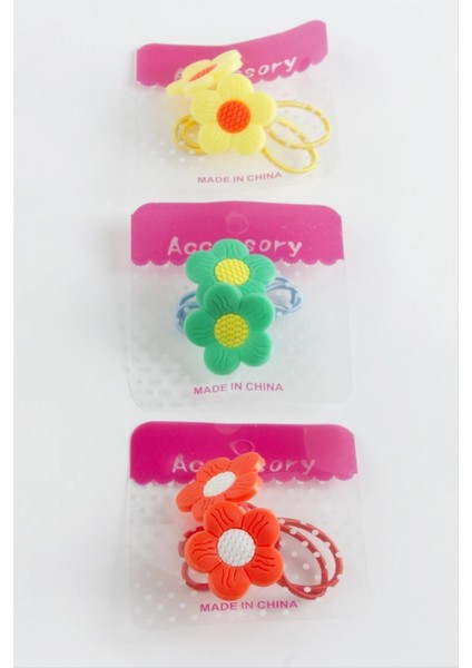 Buğz Papatya Lastikli Toka 2 Adet