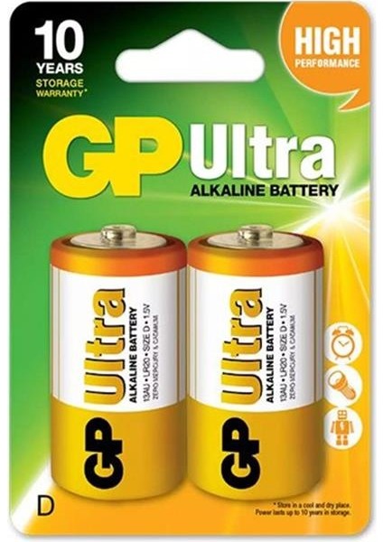 Gp 13AU-2U2 Ultra Alkalin (D) Kalın 2'li