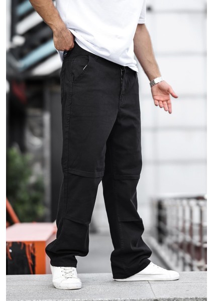 Erkek Kargo Cep Baggy Pantolon