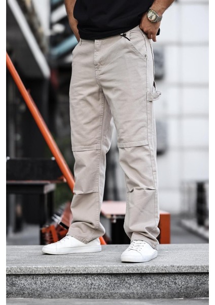Erkek Kargo Cep Baggy Pantolon
