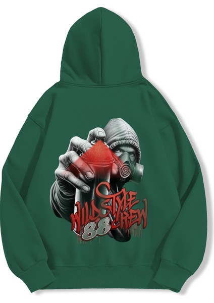Unisex Sweatshirt Oversize Hoodie Wildstyle Spray Crew fırsatları