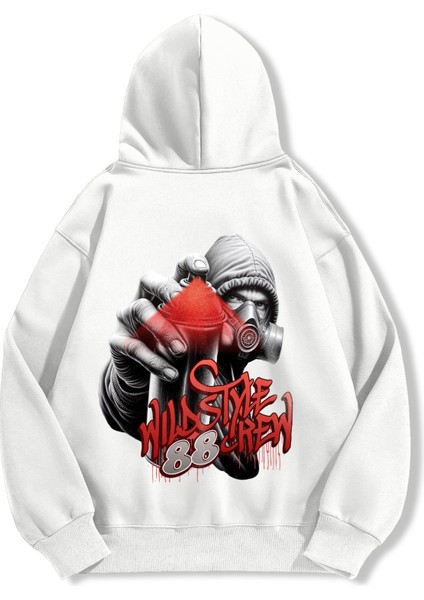 Unisex Sweatshirt Oversize Hoodie Wildstyle Spray Crew fırsatları