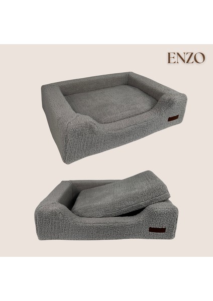Enzo, Ortopedik Süngerli, Çıkarılabilir Kılıflı, Su Geçirmez Alezli, Tasarım Kedi ve Köpek Yatağı modelleri