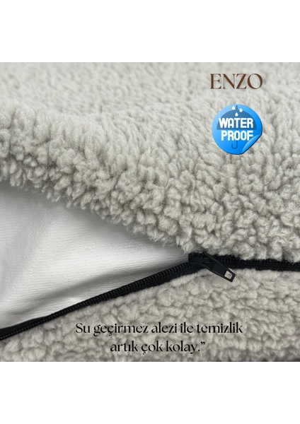 Enzo, Ortopedik Süngerli, Çıkarılabilir Kılıflı, Su Geçirmez Alezli, Tasarım Kedi ve Köpek Yatağı fırsatları